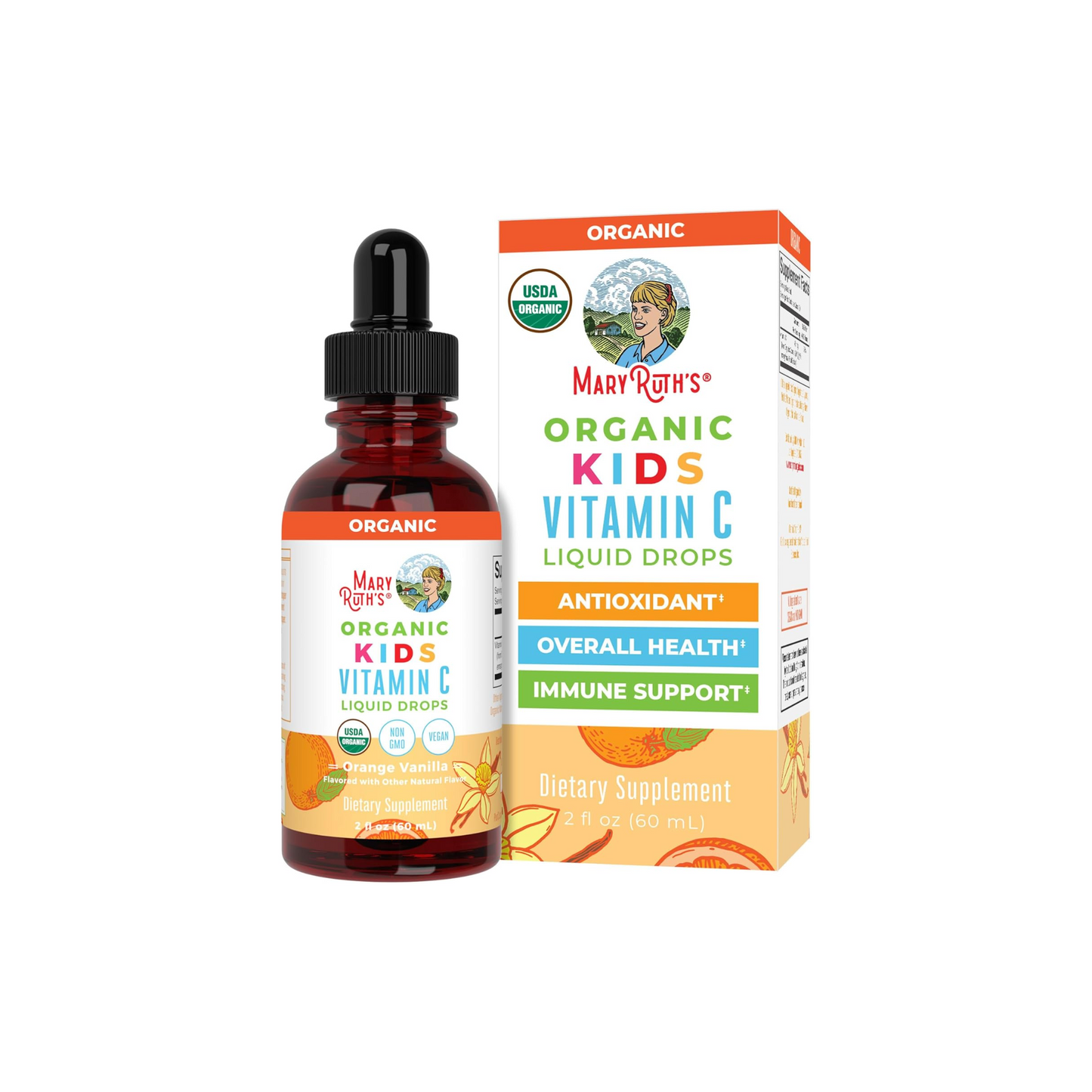 Gotas de vitamina C orgánicas para niños