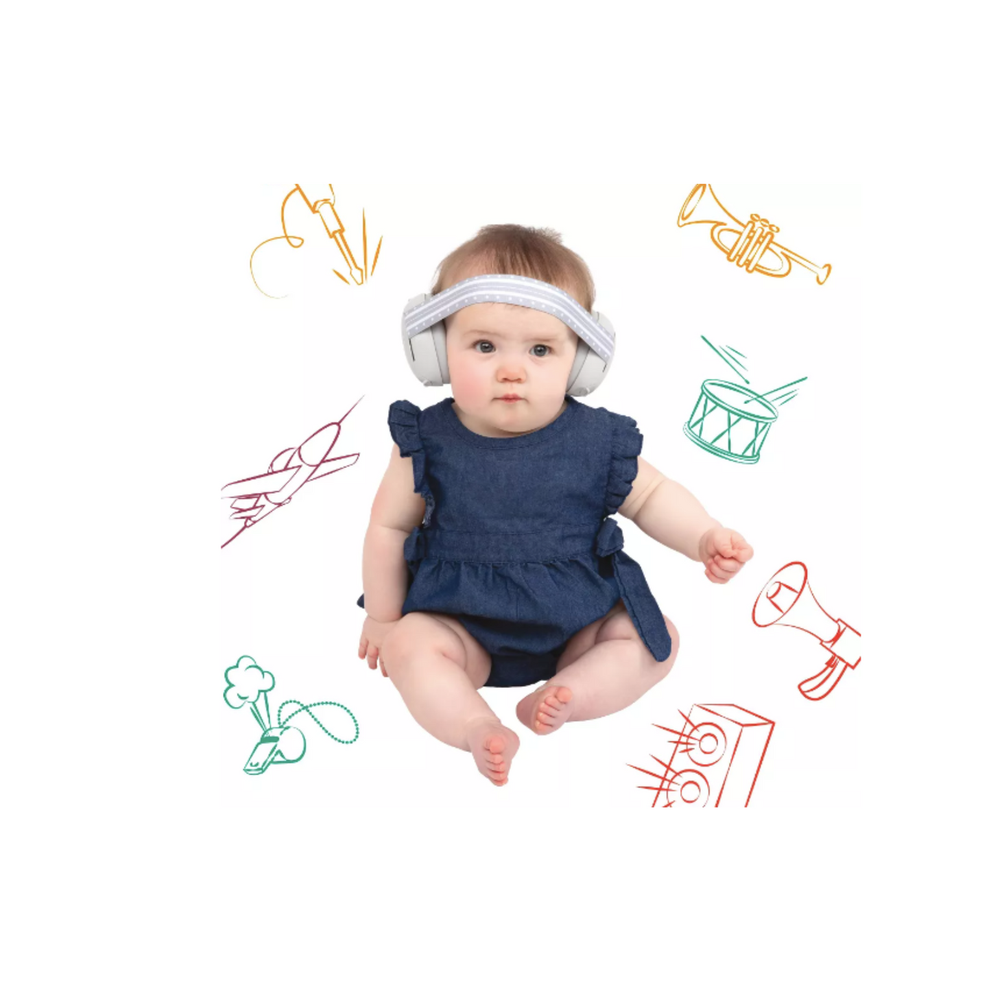 Auriculares con protección auditiva y cancelación de ruido para bebés y niños