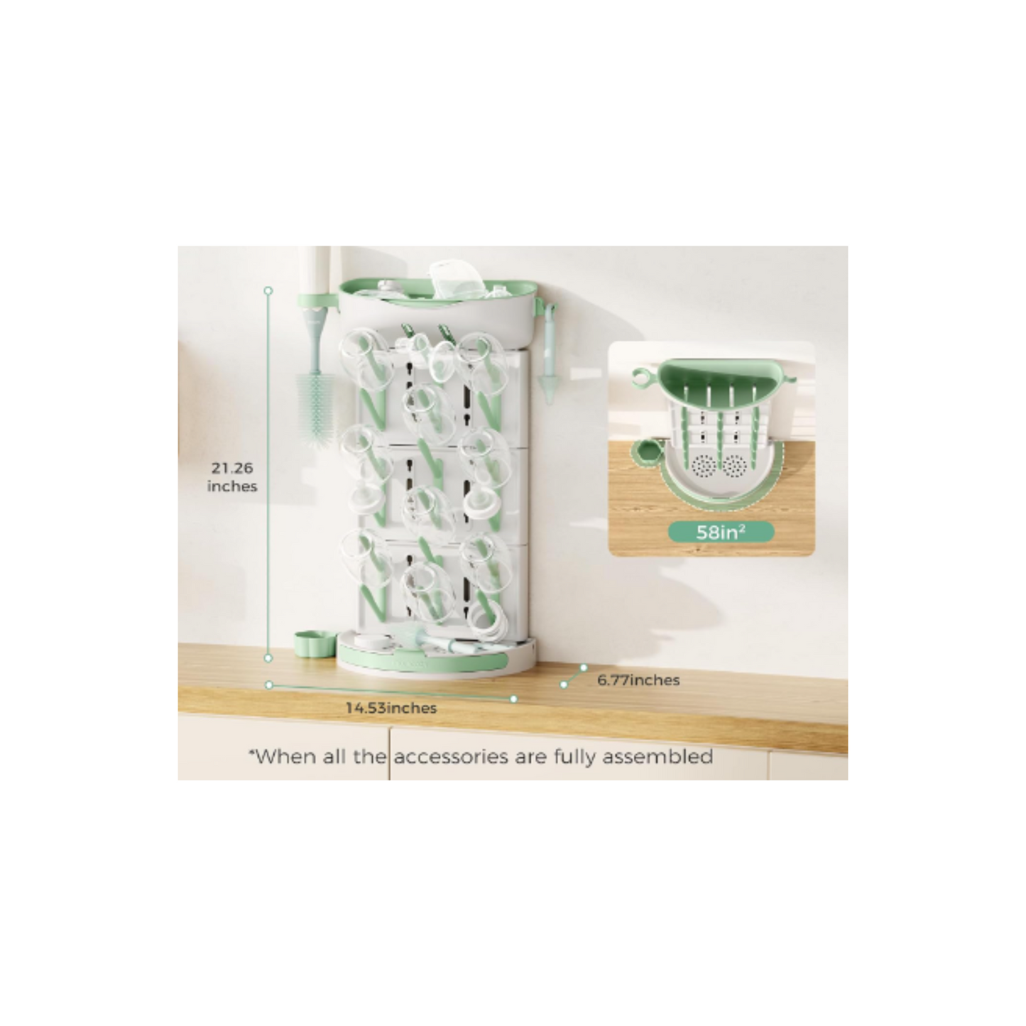 Momcozy Estante de secado de botellas