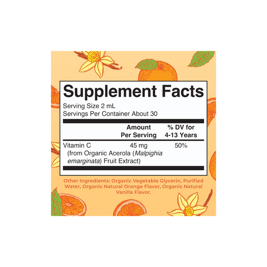 Gotas de vitamina C orgánicas para niños