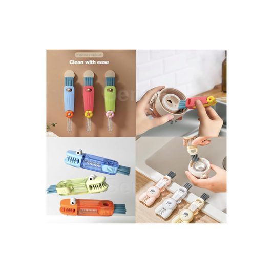 Cepillo de limpieza de tapa de taza 3 en 1