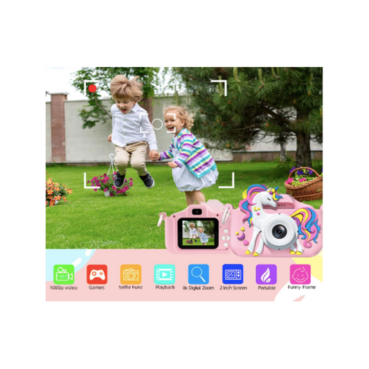 Cámara infantil con enfoque automático, 8 MP, video 1080