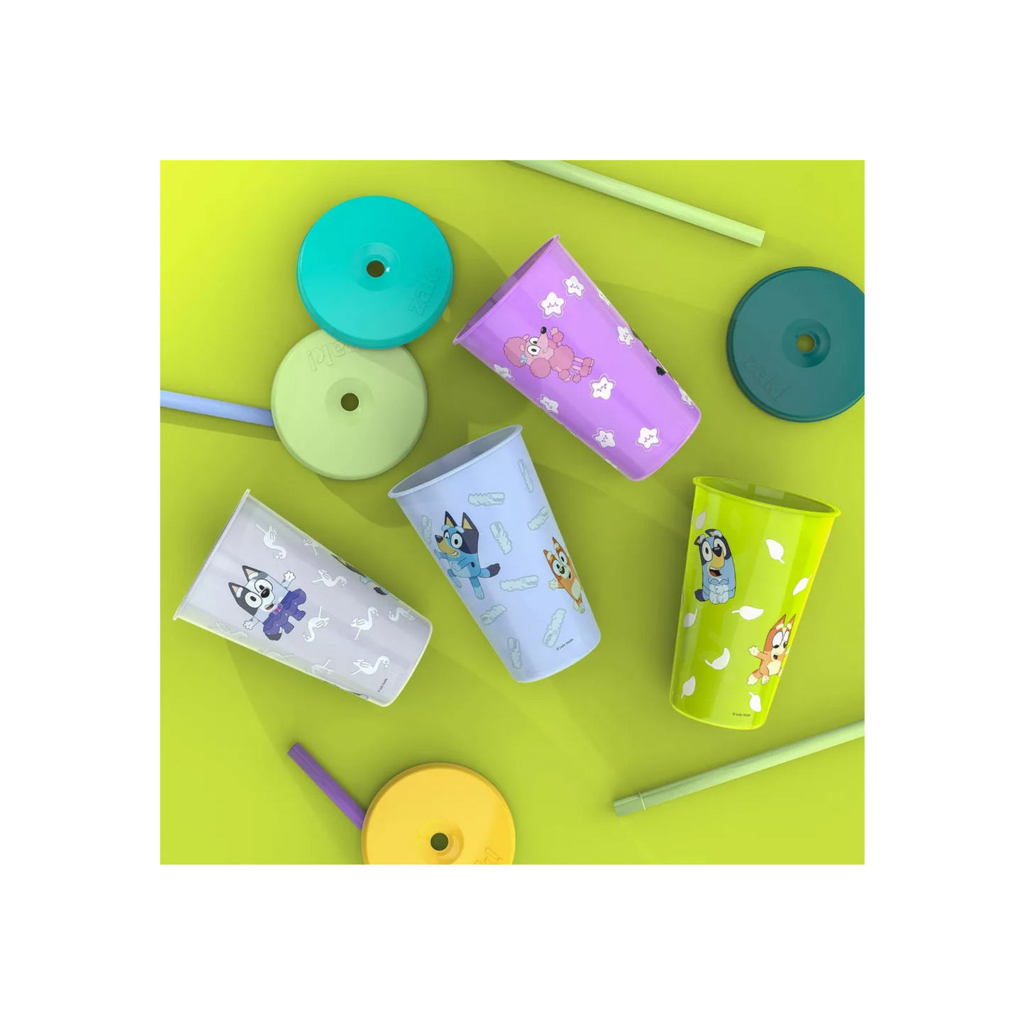 Pack de vasos con cañita Bluey
