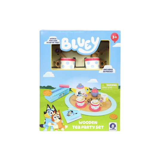Bluey Juego de fiesta de té de madera
