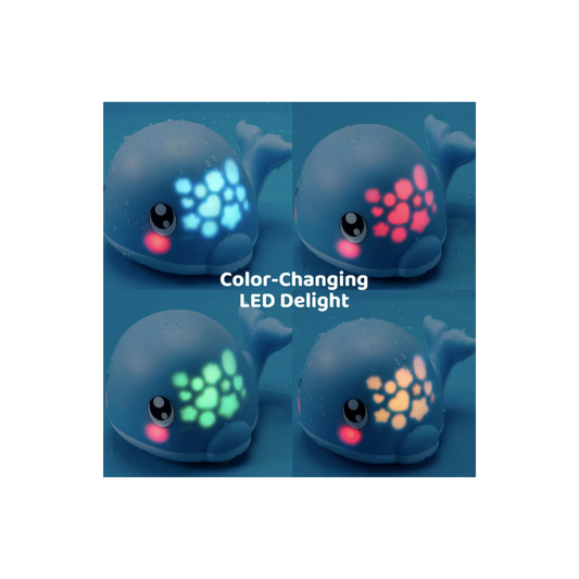 Ballena rocĂa agua y se ilumina