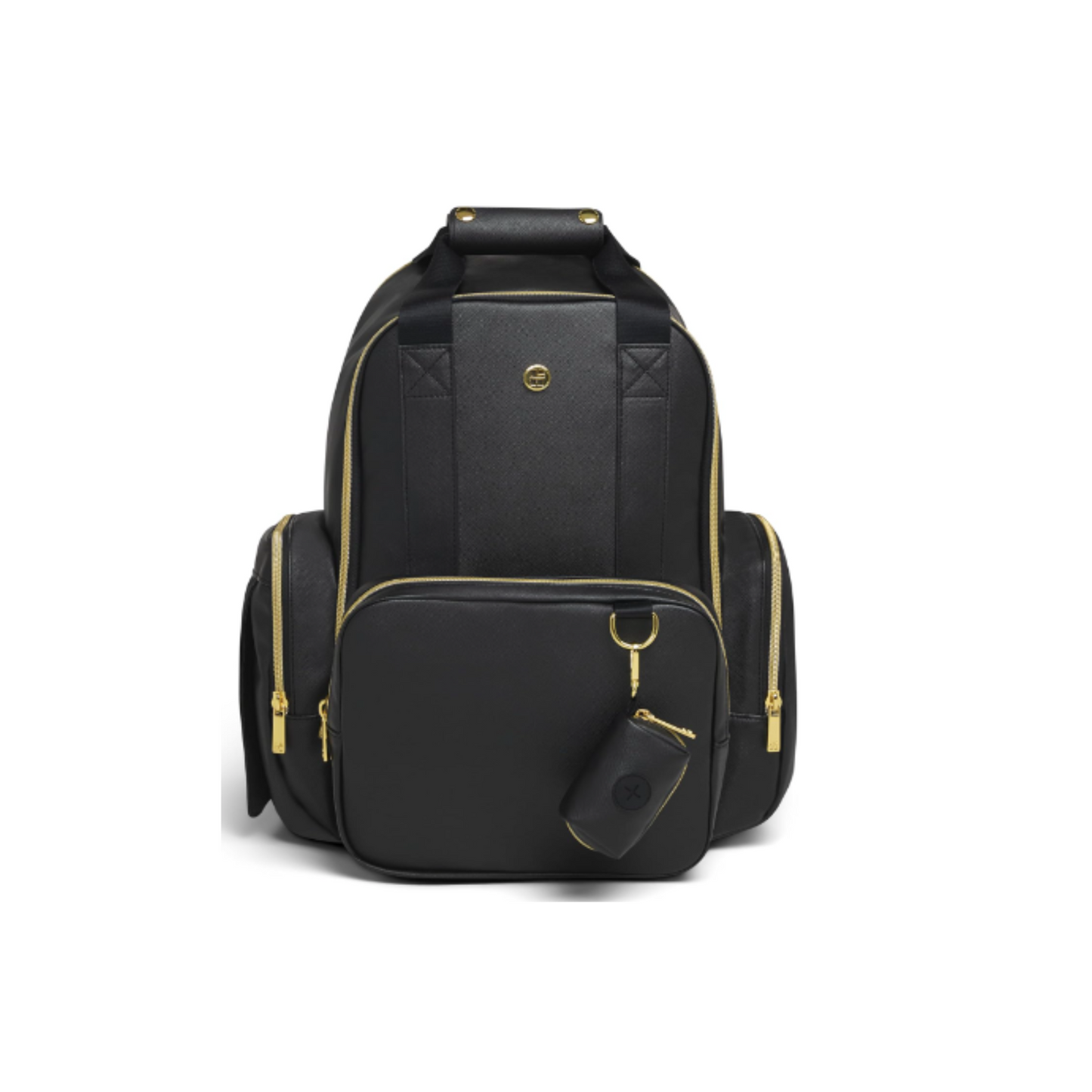 Mochila para Pañales, Cuero Negro