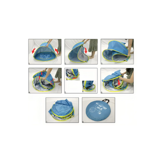 Tienda de Playa con Piscina para Bebés