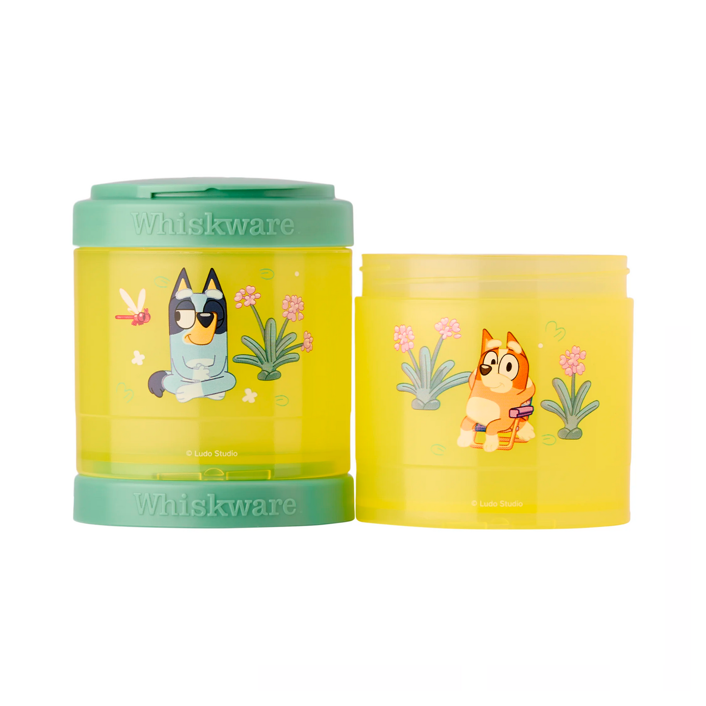 Contenedor Bluey azul y amarillo