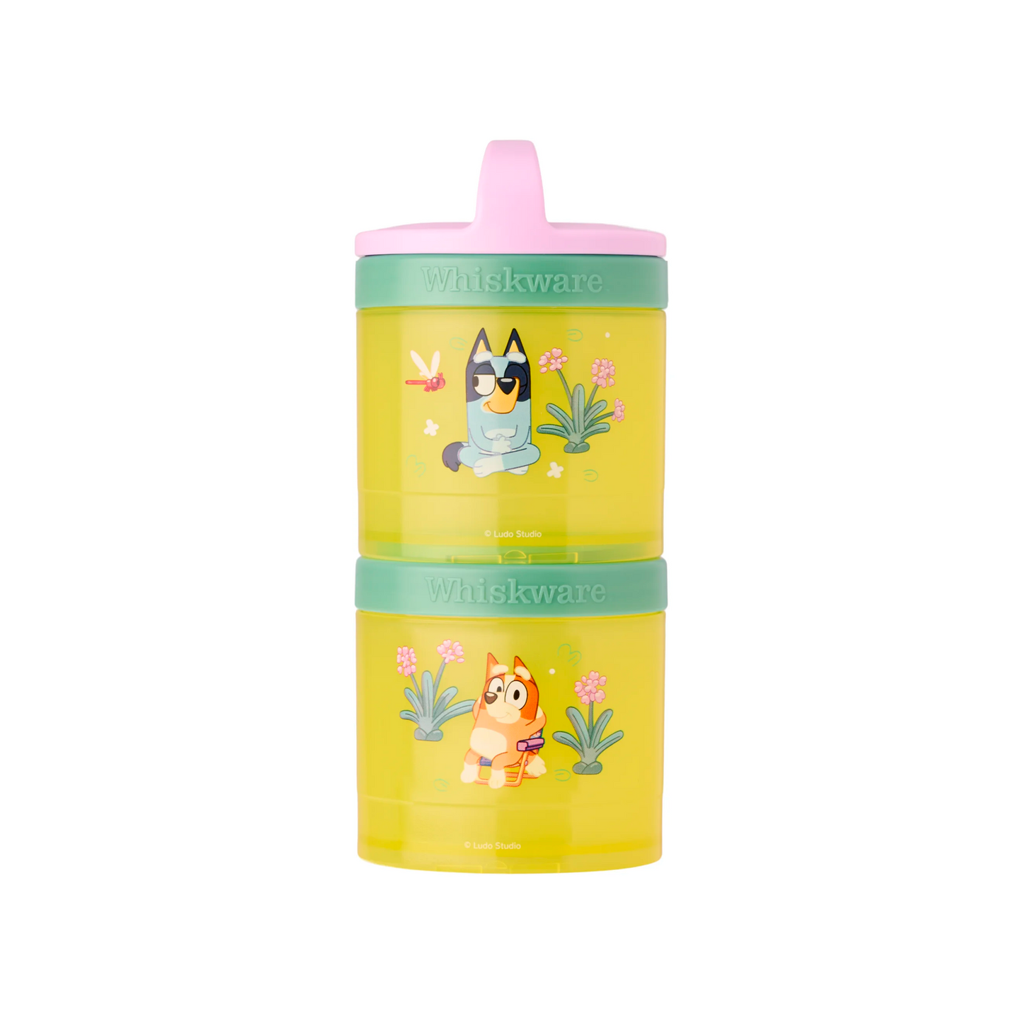 Contenedor Bluey azul y amarillo