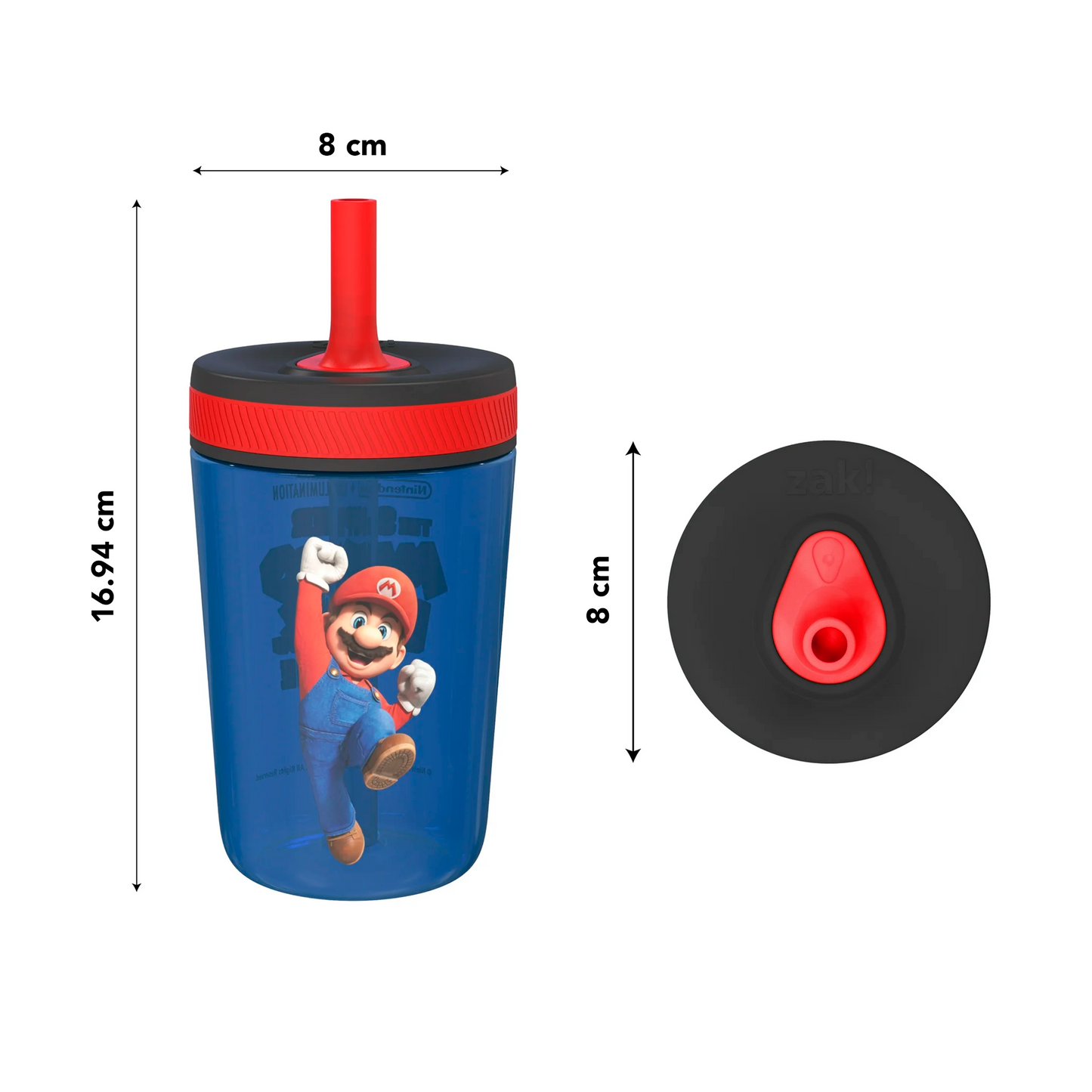 Vaso Mario Bross con cañita