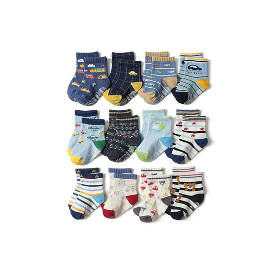 Pack de 12 medias antideslizantes niños