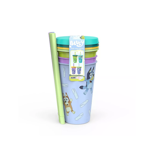 Pack de vasos con cañita Bluey