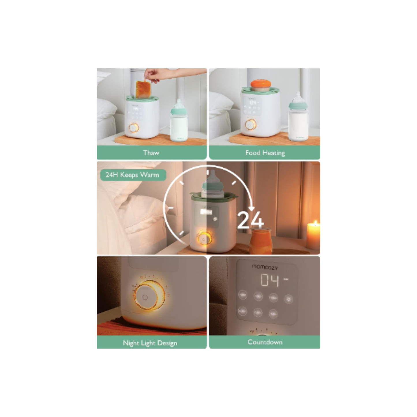 Momcozy Nutri Calentador de biberones 9 en 1