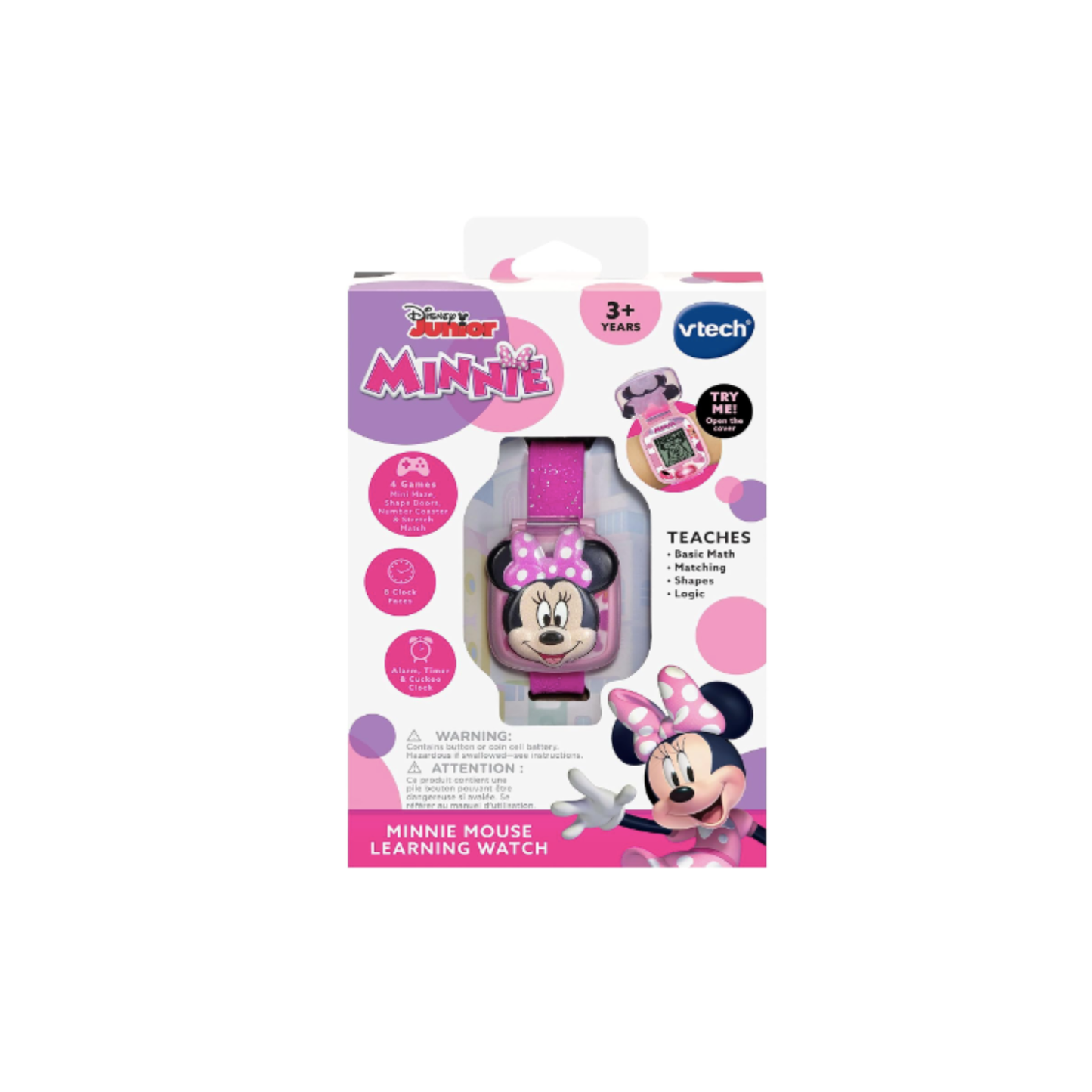Reloj de aprendizaje de Minnie Mouse