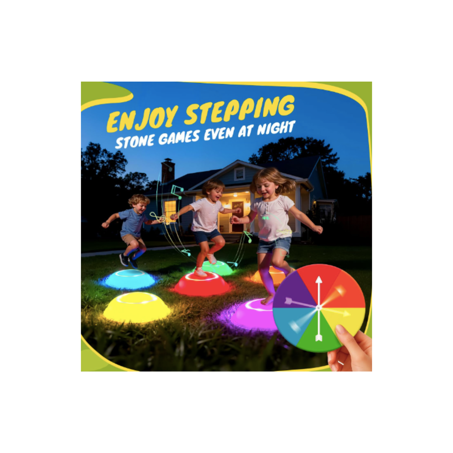 Juego Piedras de paso recargables