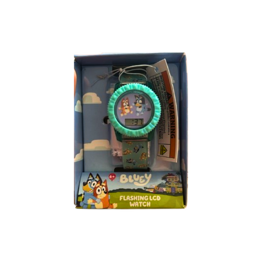 Reloj LCD de la Marca Bluey