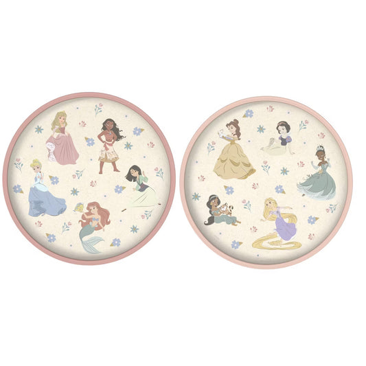 Set de 2 platos bambú Princesas Disney